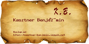 Kasztner Benjámin névjegykártya