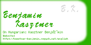 benjamin kasztner business card